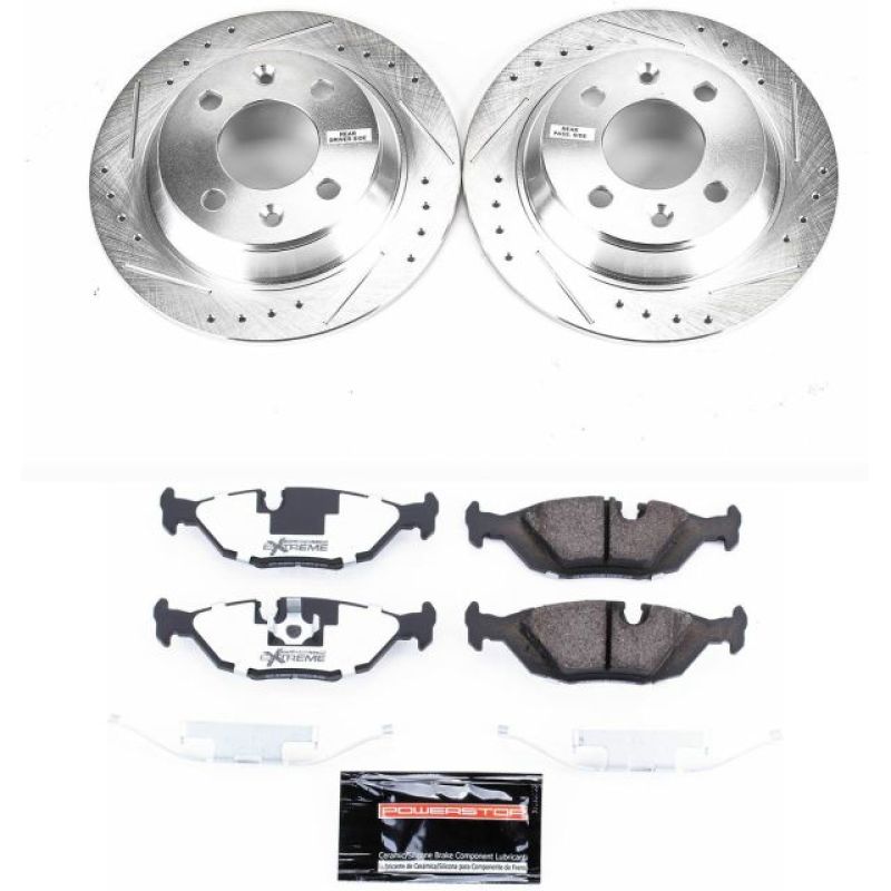 Power Stop 88-93 Saab 900 Rear Z26 Street Warrior Brake Kit Brake Kits - Performance D&S PowerStop