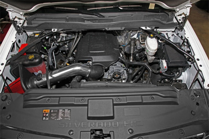 Spectre 16-17 GM 2500HD/3500HD V8-6.0L F/I Air Intake Kit - Polished w/Red Filter Cold Air Intakes Spectre