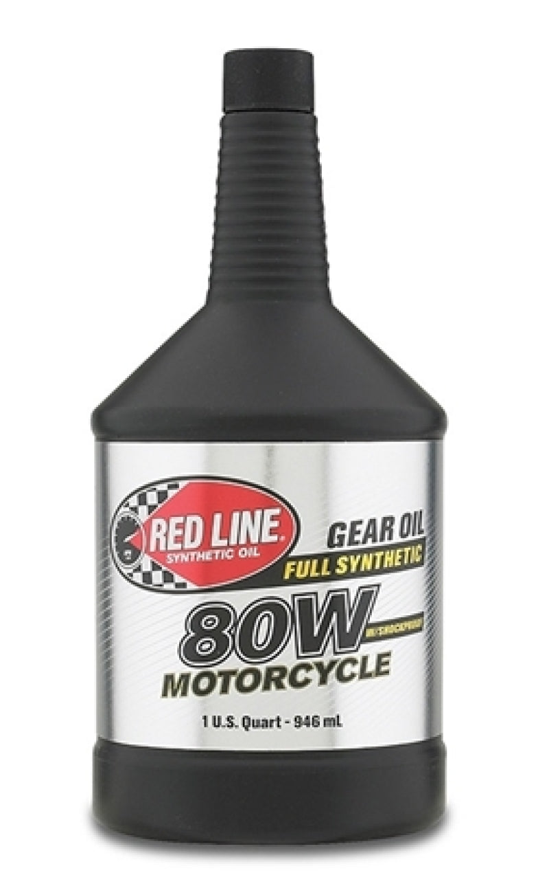Red Line 80W Motorcycle Gear Oil w/Shockproof - Quart Gear Oils Red Line
