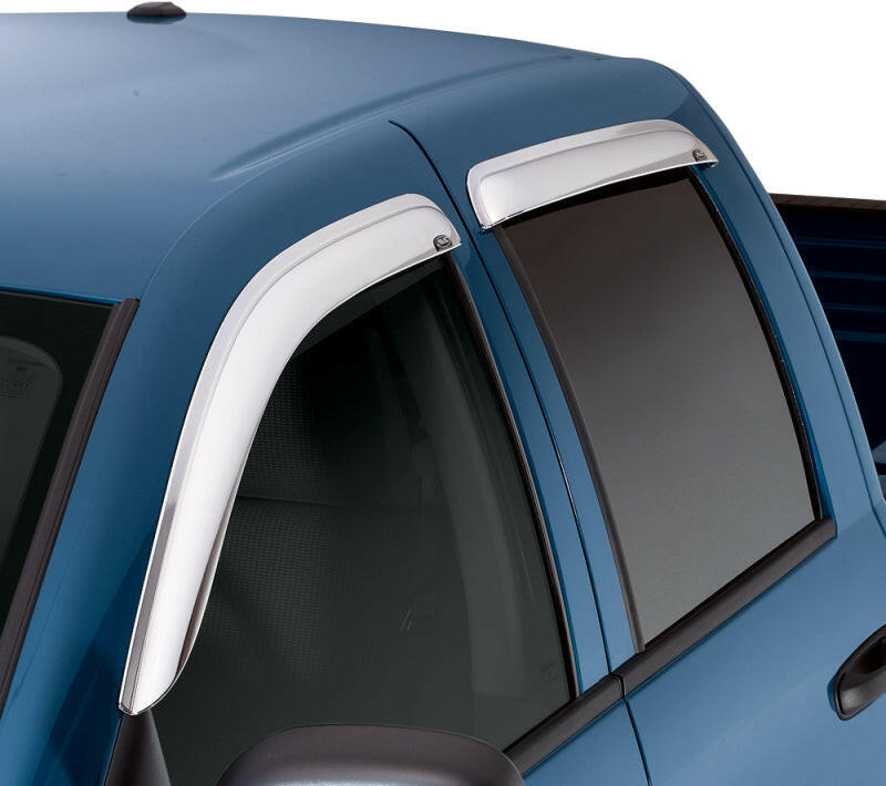 AVS 10-17 Chevy Equinox Ventvisor Outside Mount Front & Rear Window Deflectors 4pc - Chrome Wind Deflectors AVS