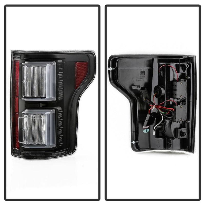 Spyder Ford F150 18-19 - Light Bar LED Tail Lights - All Black ALT-YD-FF15018-LED-BKV2 Tail Lights SPYDER