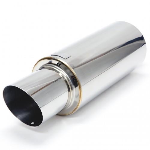 BLOX Racing 63.5mm N1 304 SS Universal Exhaust Muffler w/ Angled Tip Muffler BLOX Racing