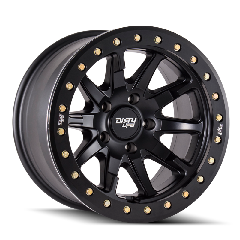 Dirty Life 9304 DT-2 20x9 / 5x139.7 BP / 12mm Offset / 87.1mm Hub Matte Black Wheel - Beadlock Wheels - Cast Dirty Life