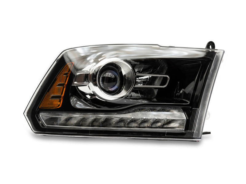 Raxiom 09-18 Dodge RAM 1500 LED Halo Headlights w/Switchback Turn Signals- Blk Housing (Clear Lens) Headlights Raxiom
