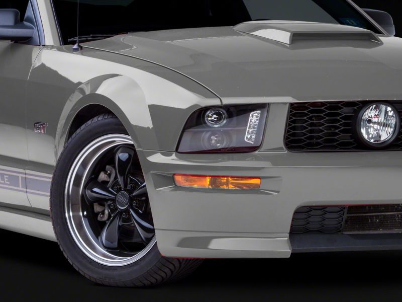 Raxiom 05-09 Ford Mustang Excluding GT500 LED Halo Projector Headlights- Black Housing (Clear Lens) Headlights Raxiom