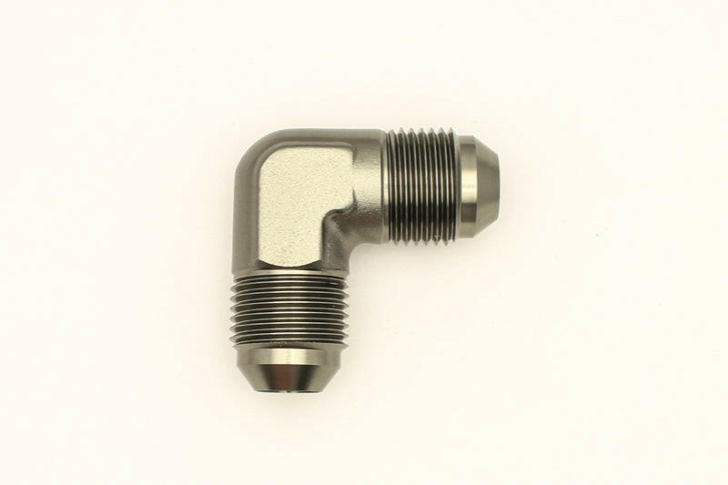 DeatschWerks 8AN Male Flare To 8AN Male Flare 90-Degree Coupler Fitting Fittings DeatschWerks