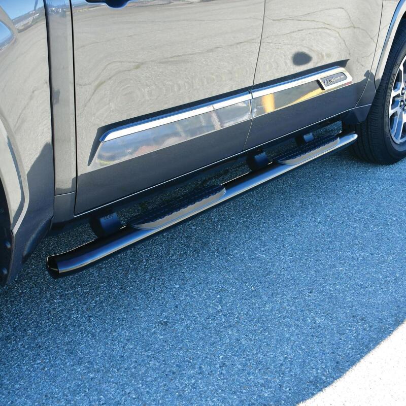 Westin 2022 Toyota Tundra CrewMax PRO TRAXX 4 Oval Nerf Step Bars - Black Nerf Bars Westin