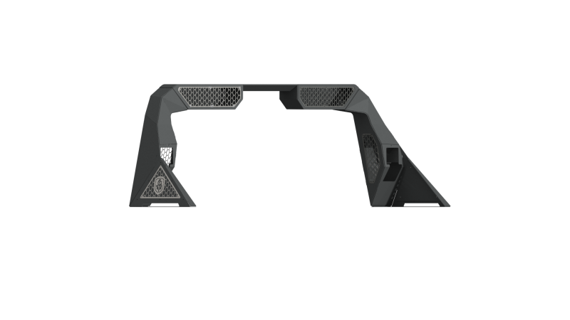 Road Armor 14-18 Chevy 1500 iD Headache Rack w/Bedrail Pod/Dual 10in Pod/Brake Lamp Relief/Hyve -Raw Headache Racks Road Armor