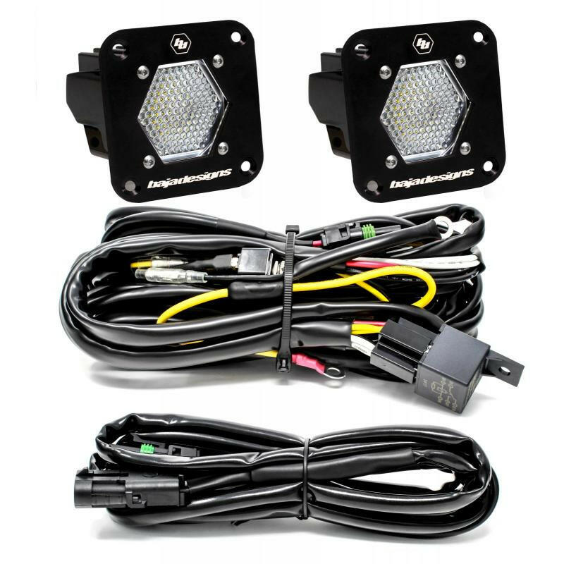 Baja Designs S1 Work/Scene LED Light Backup Kit w/ Mounting Bracket Pair Light Bars & Cubes Baja Designs
