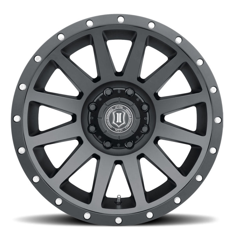 ICON Compression 20x10 8x180 -19mm Offset 4.75in BS 124.2mm Bore Satin Black Wheel Wheels - Cast ICON