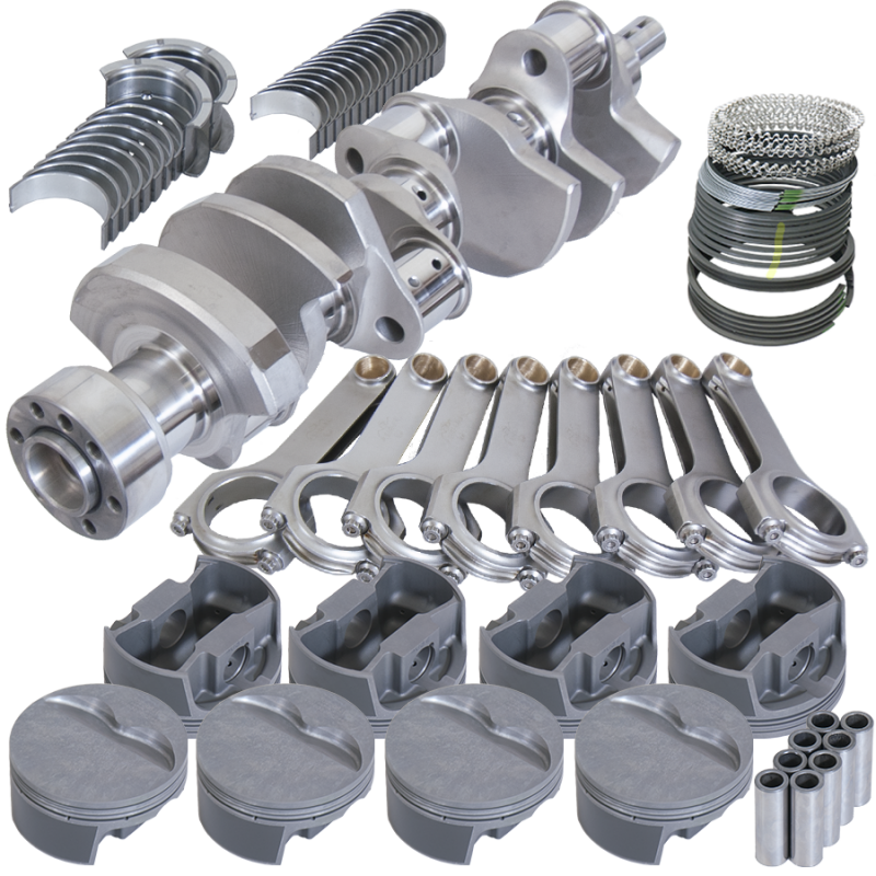 Eagle Chevy LT1 350 1Pc 3.750in Crank 6.000in H-Beam -5cc Flat Top 4.040in Pistons Rotating Assembly Rotating Assemblies Eagle