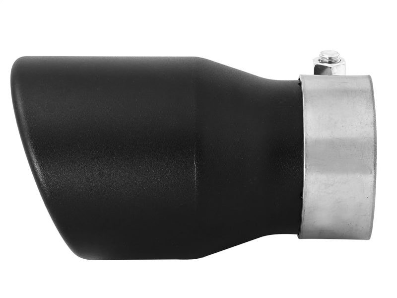 aFe MACH Force-XP 409 SS Single Wall Universal Clamp On Exhaust Tip - Black Tips aFe