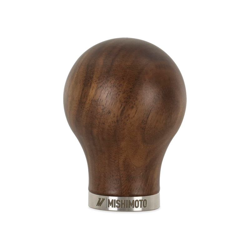 Mishimoto Round Steel Core Wood Shift Knob - Walnut Shift Knobs Mishimoto