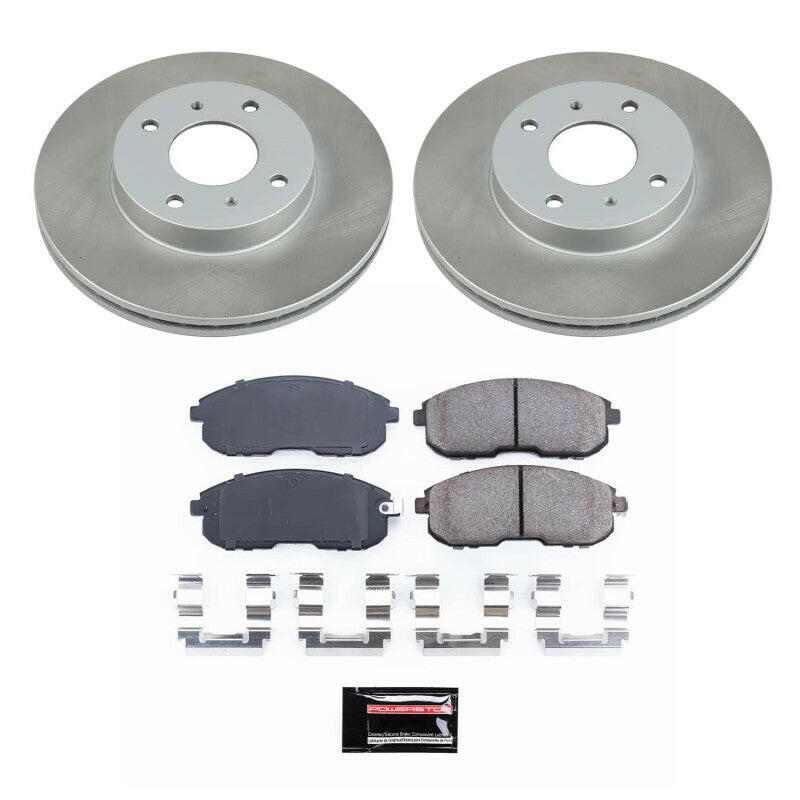 Power Stop 00-06 Nissan Sentra Front Semi-Coated Rotor Kit Brake Kits - Performance Blank PowerStop