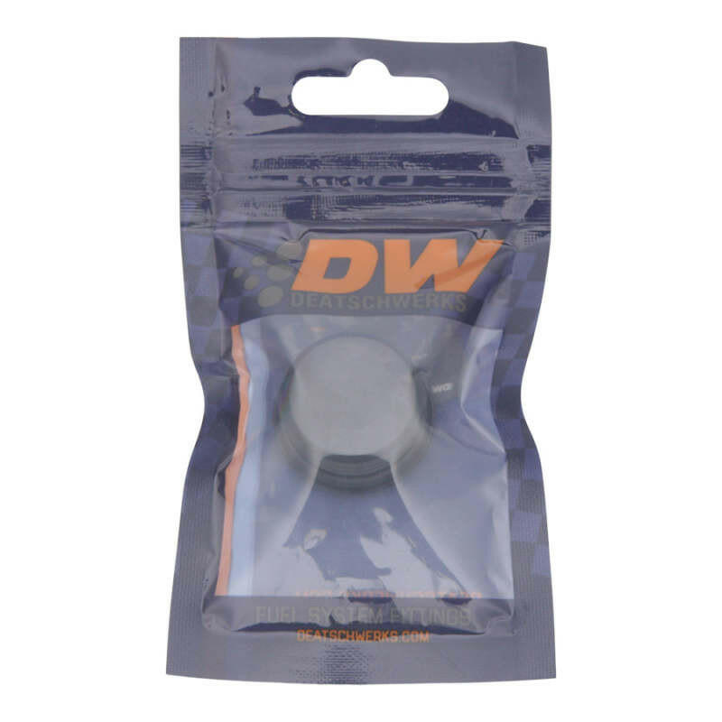 DeatschWerks 10AN ORB Male Plug Low Profile Internal Allen/Hex (Incl O-Ring) - Anodized Matte Black Fitting Caps DeatschWerks