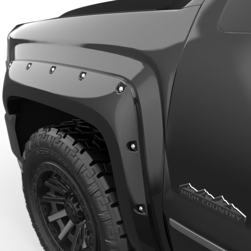 EGR 14+ Chev Silverado 6-8ft Bed Bolt-On Look Color Match Fender Flares - Set - Black Fender Flares EGR