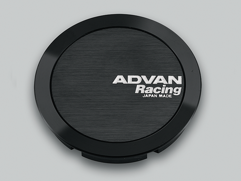 Advan Full Flat 63mm Centercap - Black Wheel Center Caps Advan
