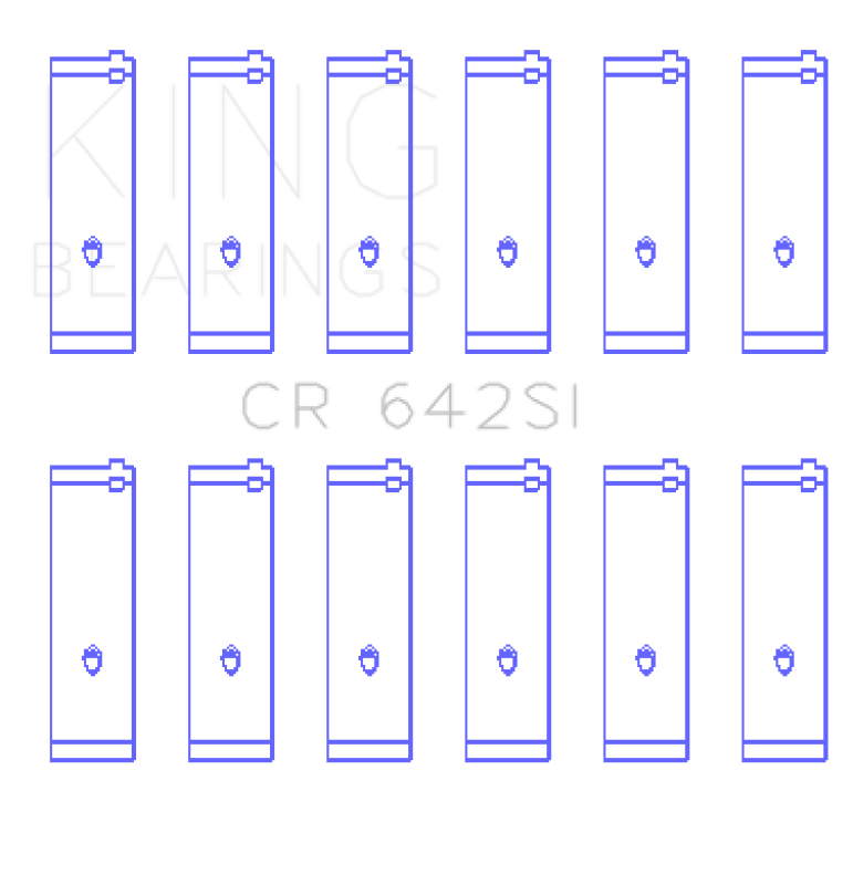 King Engine Bearings Connecting Rod Bearing Set, For FORD V6 177CI 2.8L, 245CI 4.0L Bearings King Engine Bearings