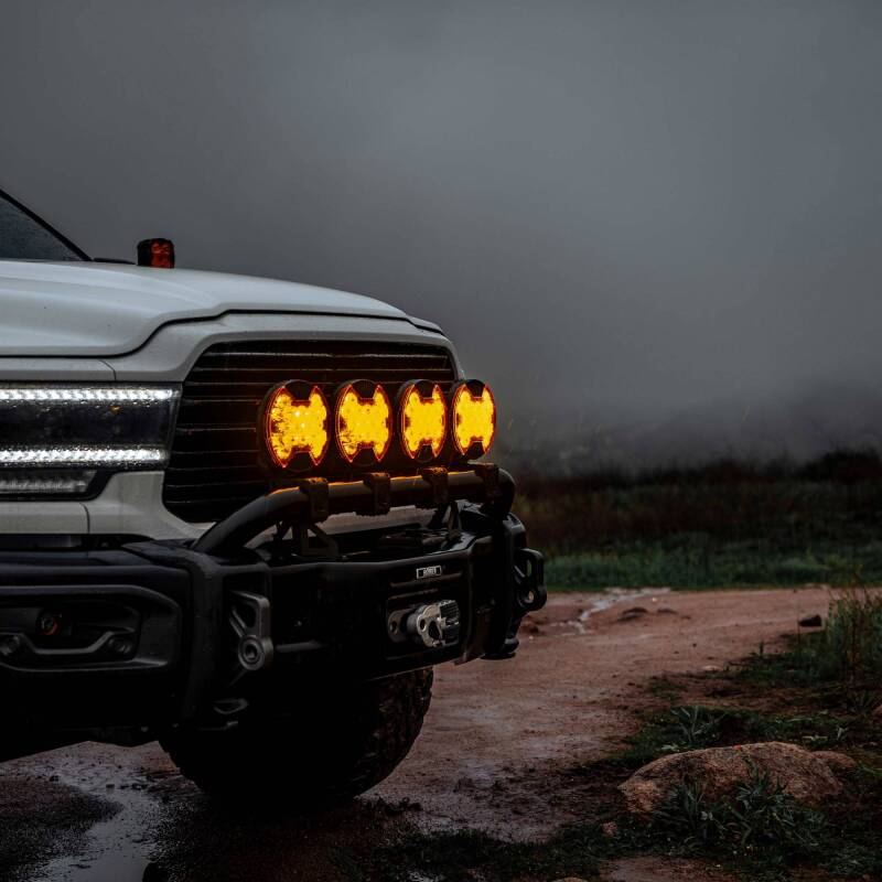 KC HiLiTES SlimLite 8in. LED Light Shield Driving (Shield Only) - Amber Light Covers and Guards KC HiLiTES