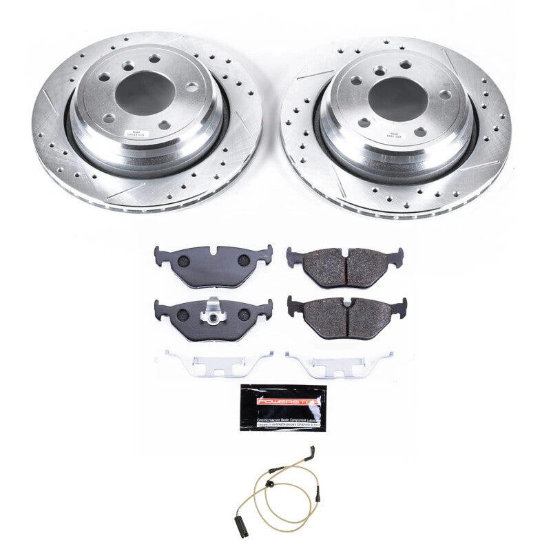 Power Stop 99-03 BMW 540i Rear Track Day Brake Kit Brake Kits - Performance Blank PowerStop