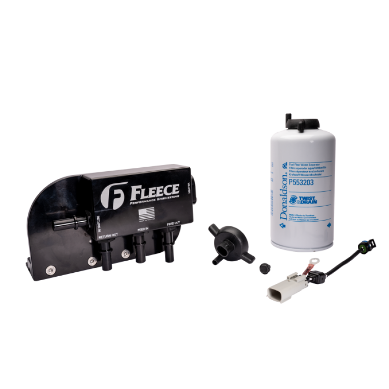 Fleece Performance 17-24 Ford F250-550 Powerstroke Under Bed Fuel Filter Assembly Fuel Filters Fleece Performance