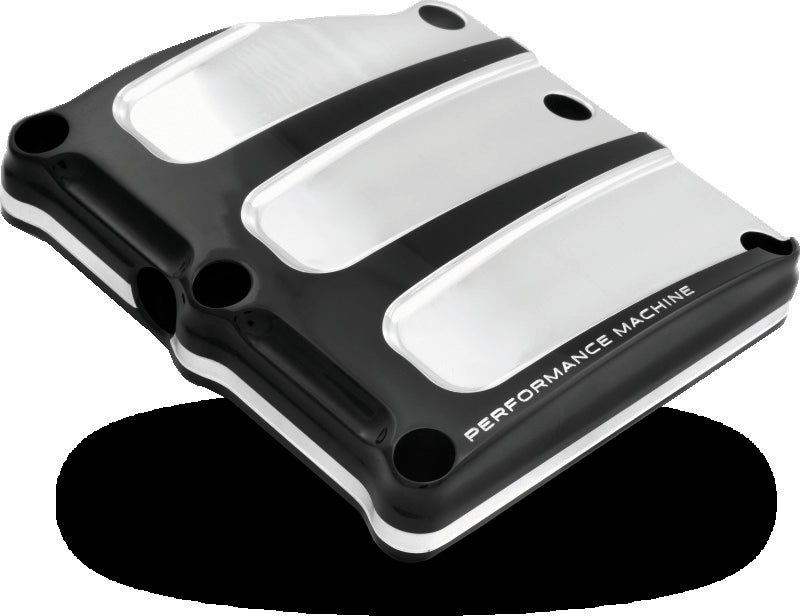 Performance Machine Trans Cover Scallop - Contrast Cut Platinum Engine Covers Performance Machine