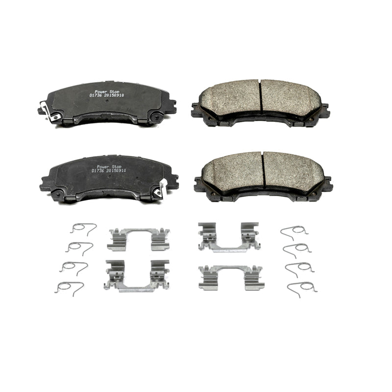Power Stop 14-19 Infiniti Q50 Front Z17 Evolution Ceramic Brake Pads w/Hardware Brake Pads - OE PowerStop