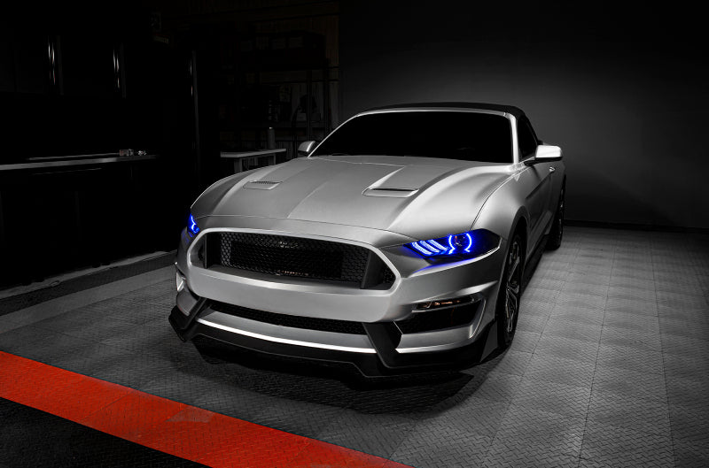 Oracle Lighting 18-23 Ford Mustang Dynamic ColorSHIFT LED Headlights - Black Series Headlights ORACLE Lighting