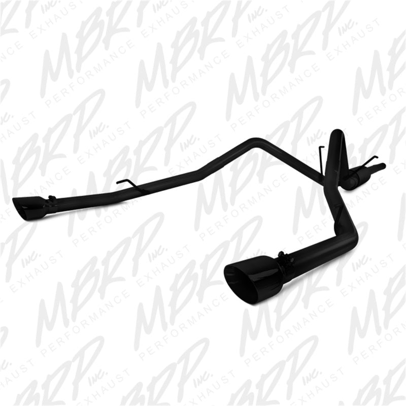 MBRP 09-14 Dodge Ram 1500 5.7L Cat-Back Dual Split Rear (Through Stock Bumper) AL - Black Catback MBRP