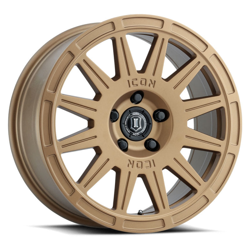 ICON Ricochet 17x8 5x100 38mm Offset 6in BS Satin Gold Wheel Wheels - Cast ICON
