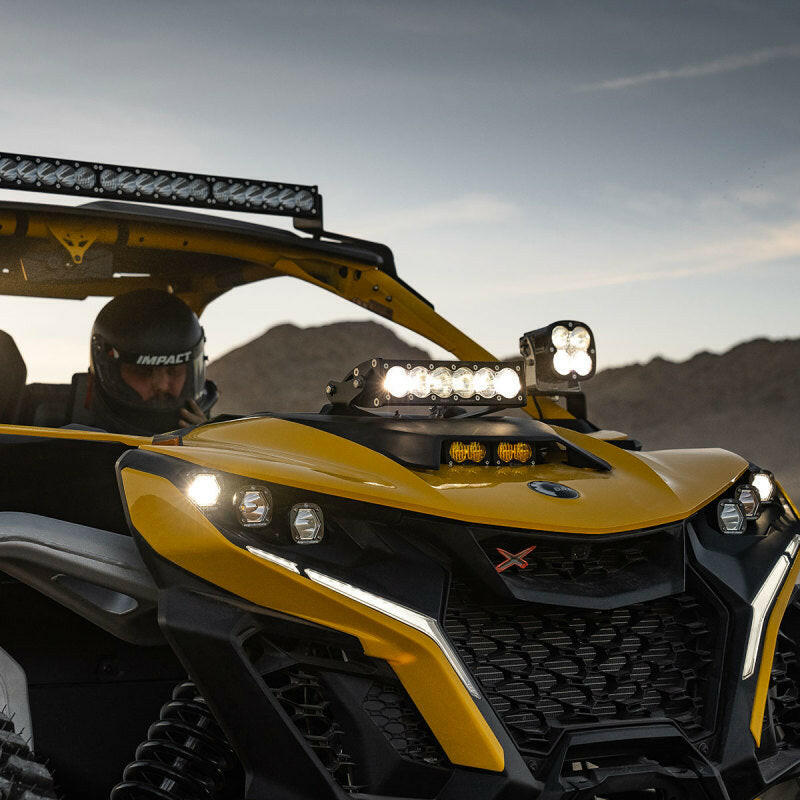 Baja Designs Can-Am Maverick R Clear 10in OnX6+ Shock Tower Kit Light Bars & Cubes Baja Designs