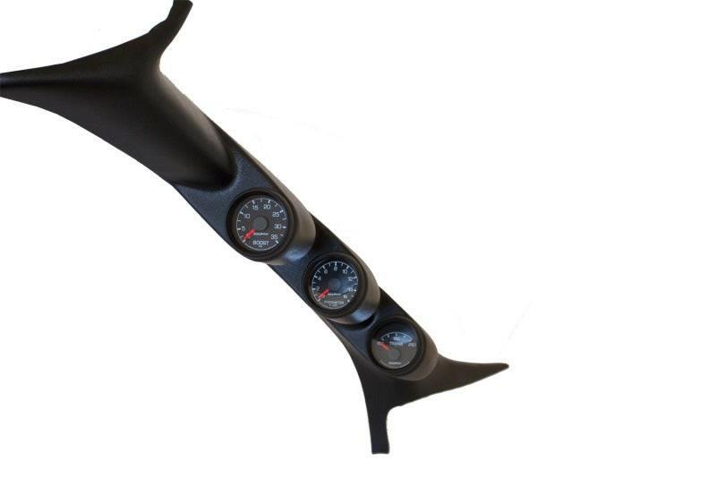 Autometer 99-07 Ford Powerstroke/SD Black Triple Pillar Gauge Kit Gauges AutoMeter