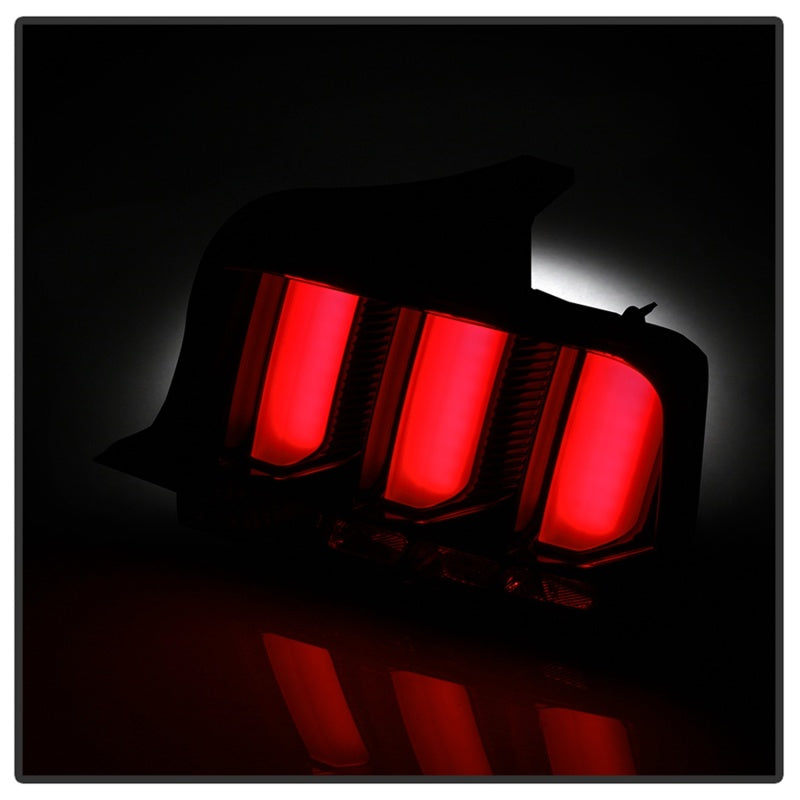 Spyder 05-09 Ford Mustang (Red Light Bar) LED Tail Lights - Smoke ALT-YD-FM05V3-RBLED-SM Tail Lights SPYDER