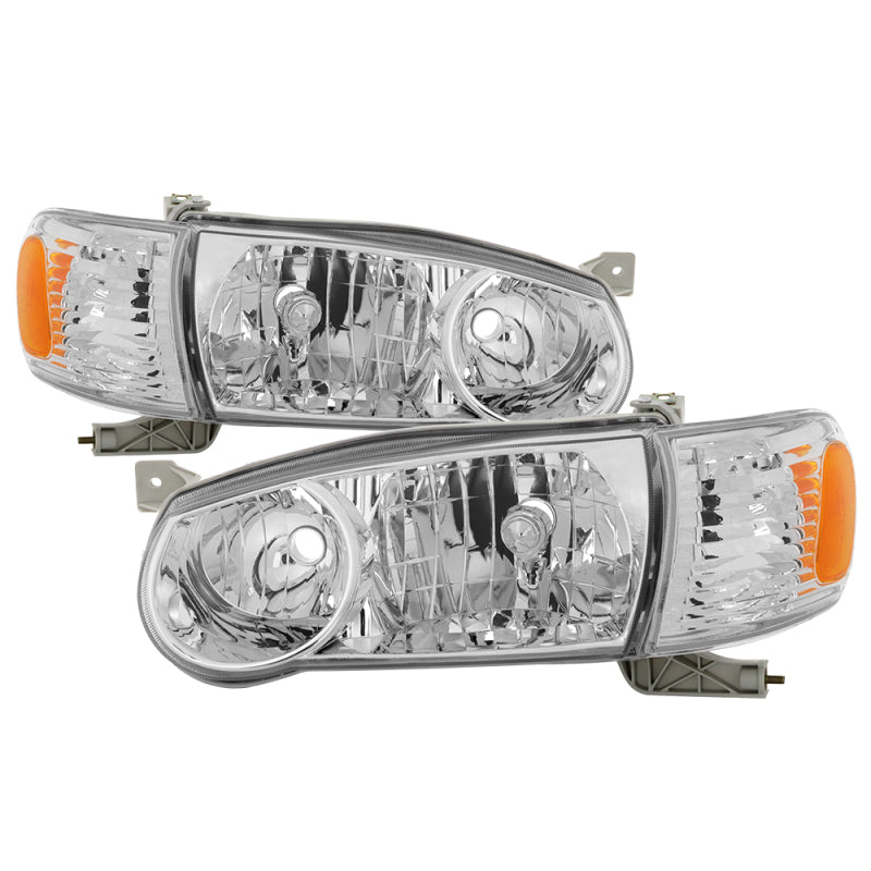 xTune Toyota Corolla 01-02 OE Style Headlights w/Amber Corner Lights - Chrome HD-JH-TC01-AM-C Headlights SPYDER