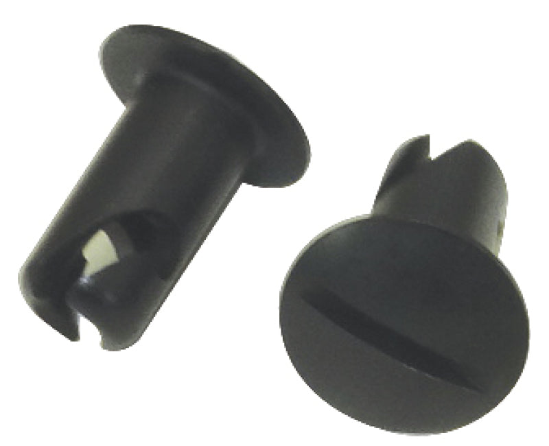 Moroso Quick Fastener - Oval Head - 5/16in x .450in - Aluminum - Black - 10 Pack Fittings Moroso