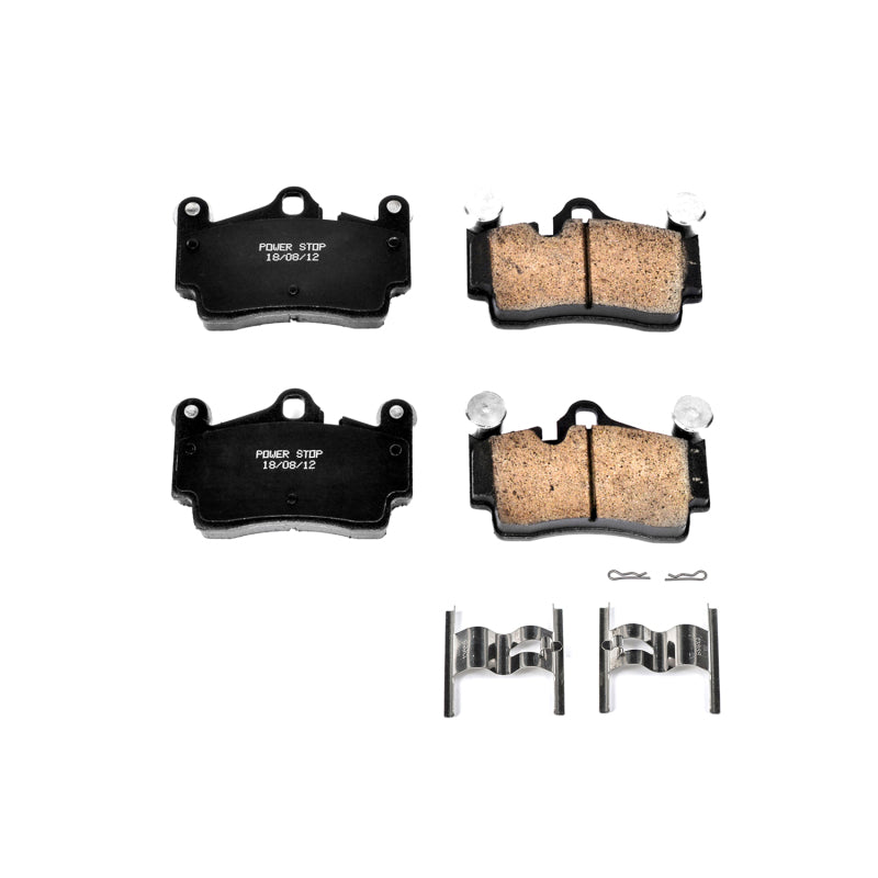 Power Stop 07-15 Audi Q7 Rear Z17 Evolution Ceramic Brake Pads w/Hardware Brake Pads - OE PowerStop