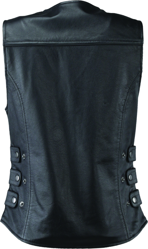 Kuryakyn Leather By River Road Plains Leather Vest Black Womens - Small Vests Kuryakyn