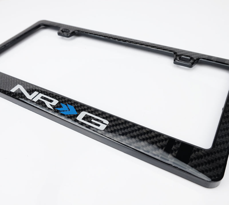 NRG Carbon License Plate Frame/ Fiber Poly Dip Finish Wet w/ NRG Logo Carbon Accessories NRG