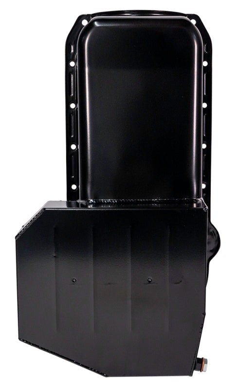 Moroso 86-Up Chevrolet Small Block (w/1 Pc Rear Main Seal) Wet Sump 7qt 7.5in Steel Oil Pan - Black Oil Pans Moroso
