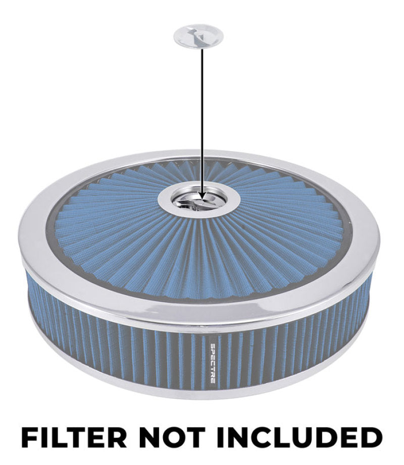 Spectre Air Cleaner Nut Low Profile (Fits 1/4in.-20 Threading) - Chrome Air Intake Components Spectre