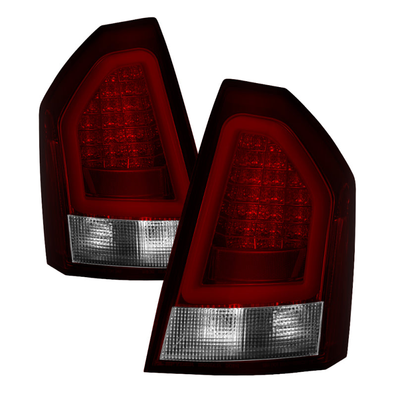 Spyder Chrysler 300 05-07 V2 Light Bar LED Tail Lights - Red Clear ALT-YD-CHR305V2-LED-RC Tail Lights SPYDER