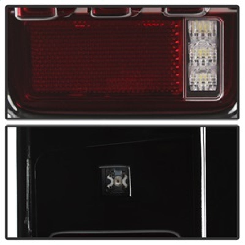 Spyder 07-16 Jeep Wrangler Version 2 Light Bar LED Tail Lights - Red Clear (ALT-YD-JWA07V2-LBLED-RC) Tail Lights SPYDER