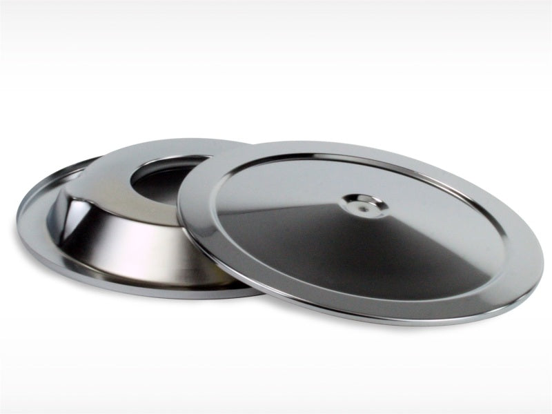 aFe MagnumFLOW Air Filters Round Racing A/F Chrome Top & Base 14 w/7/8 Drop Air Filters - Universal Fit aFe