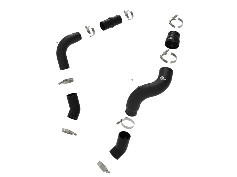 aFe BladeRunner 3in & 3-1/2in AL Hot and Cold Charge Pipe Kit Black RAM Diesel Trucks 25-26 L6-6.7L Intercoolers aFe