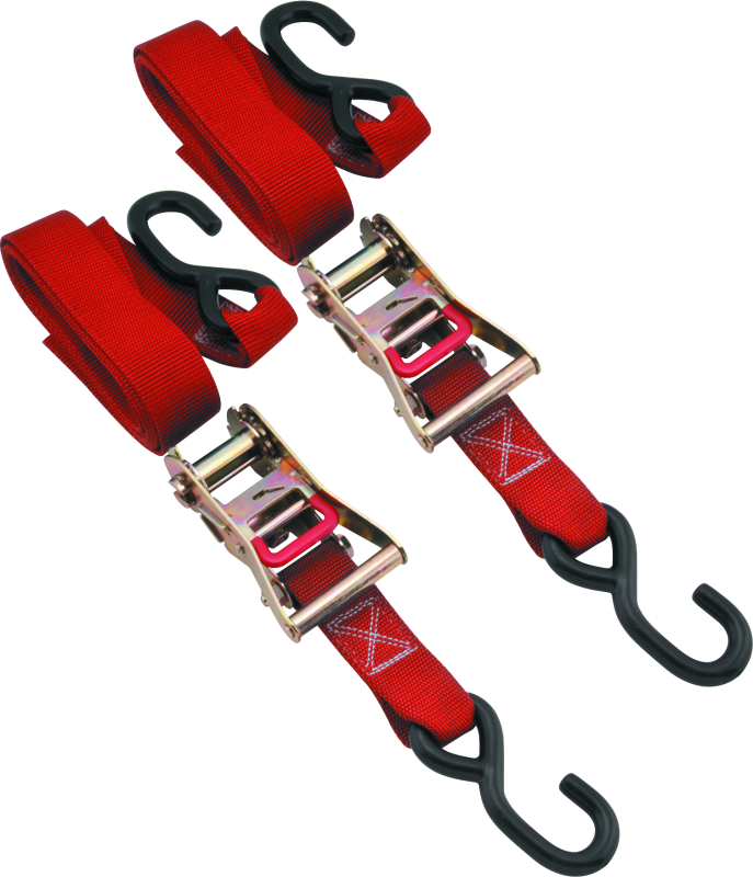 BikeMaster Tiedown 1-1/2 Ratchet - Red Cargo Tie-Downs BikeMaster