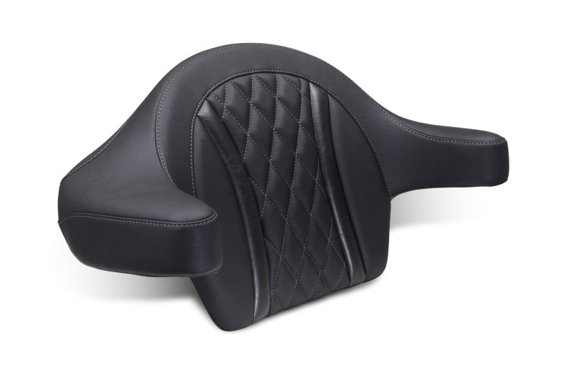 Mustang 23-25 Harley CVO Road Glide (ST) Deluxe Diamond Ext Arm Wrap-around Backrest Black Backrests Mustang Motorcycle