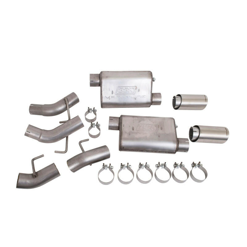 BBK Vari-Tune Axle Back Exhaust Kit 2 Adjustable Performance Mufflers 2-3/4 Pipe 4 in. Tips Axle Back BBK