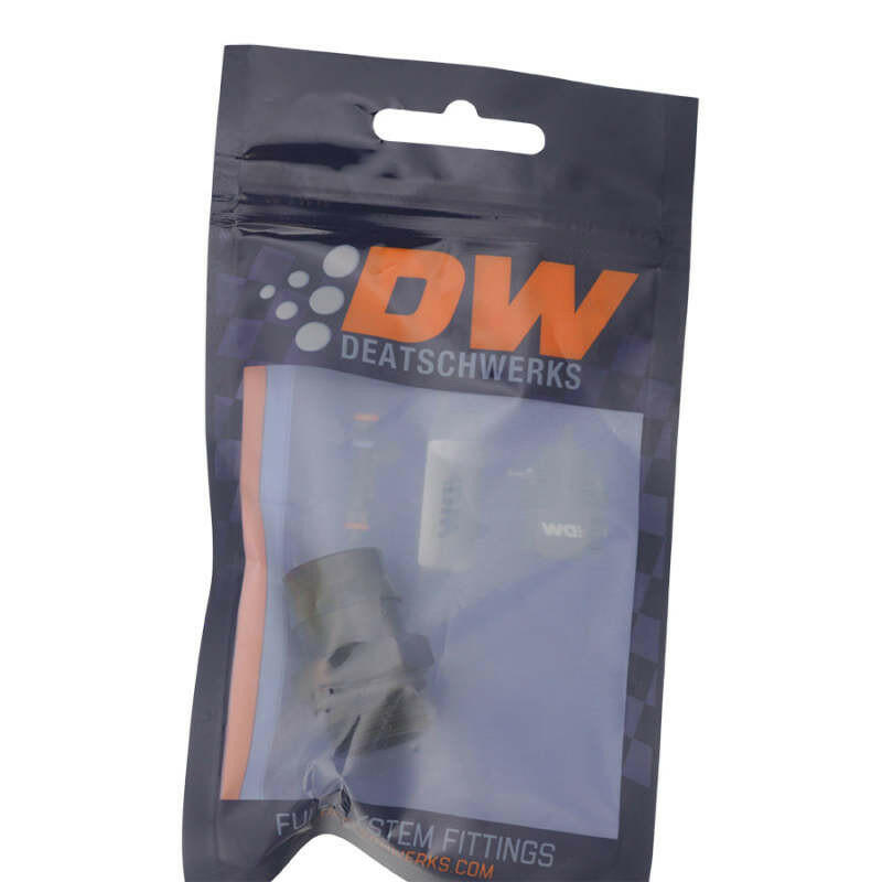 DeatschWerks 8AN ORB to Can-Am Maverick X3 OE Quick Connect Adapter - Anodized Matte Black Fuel Injectors - Single DeatschWerks