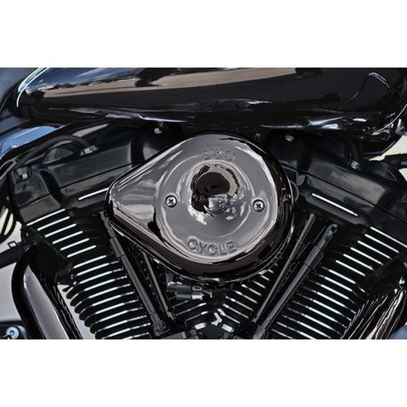 S&S Cycle 17-23 M8 Models Lava Chrome Stealth Teardrop Air Cleaner Kit Air Intake Components S&S Cycle