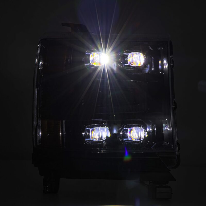 AlphaRex 16-18 Chevy 1500HD NOVA-Series LED Proj Headlghts Alpha BK Atv Lgt/SeqSig & DRL(Req 810023) Headlights AlphaRex